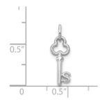 14K White Gold Key Letter S Initial Charm - Image 3