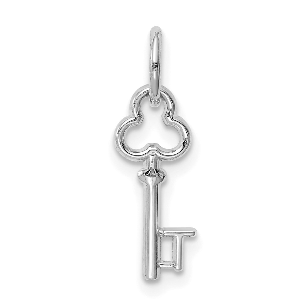 K3434T.jpg 14K White Gold Key Letter T Initial Charm - Image 1