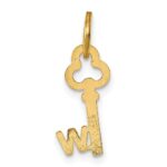 14k Key Letter W Initial Charm - Image 4