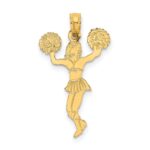 14k Cheerleader with Pom-Poms Charm