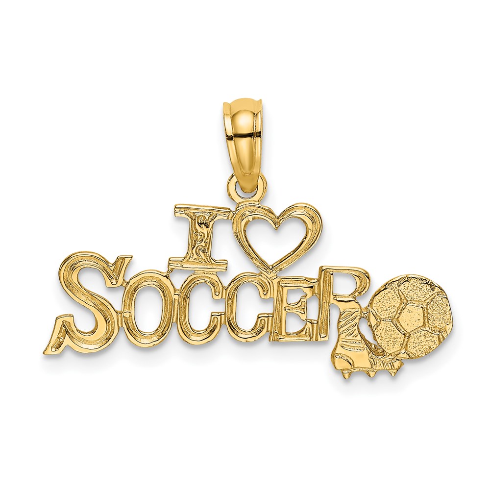 K3578.jpg 14K I HEART SOCCER with Ball Charm - Image 1