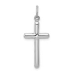 14k White Gold Cross Pendant