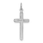 14k White Gold Cross Pendant - Image 3