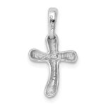 14k White Gold Small Freeform Cross Pendant - Image 3