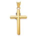 14K Two-Tone and White Rhodium Inri Crucifix Pendant - Image 4