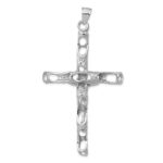 14K White Gold Large Crucifix Pendant - Image 4