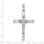 14K White Gold Large Crucifix Pendant - Image 3