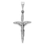14k White Gold Passion Crucifix Pendant - Image 4