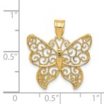 14k Filigree Butterfly Pendant - Image 3