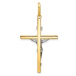 14k Two-tone Crucifix Pendant - Image 4