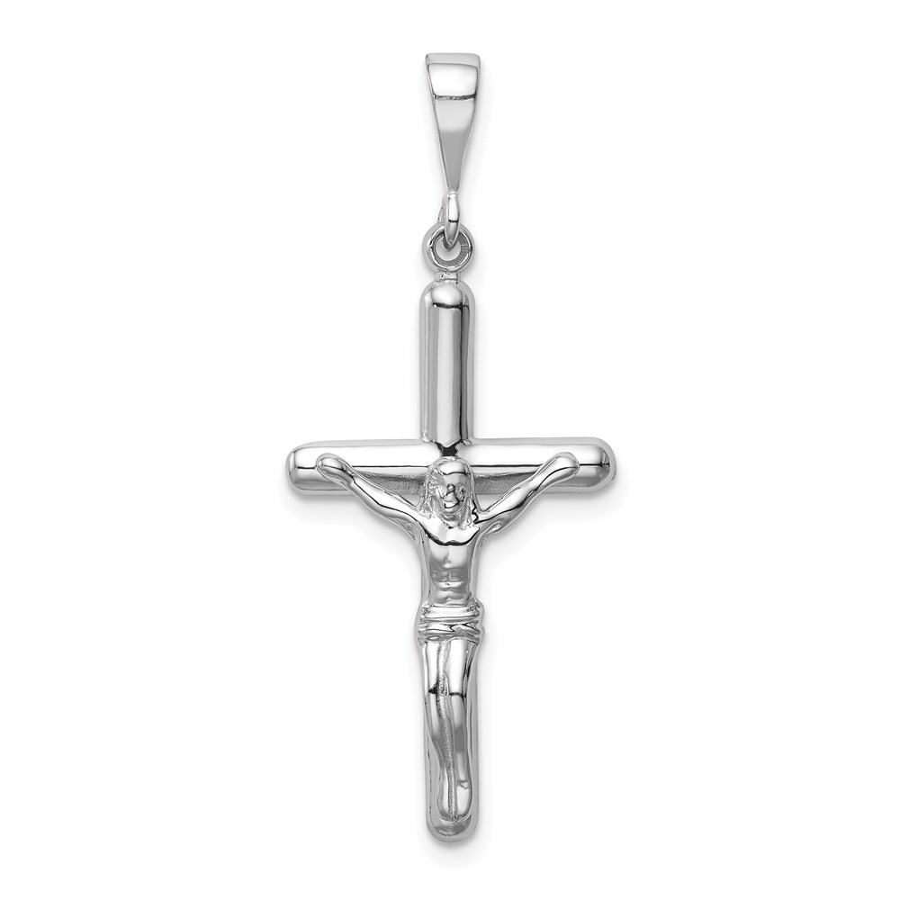K460.jpg 14k White Gold Crucifix Pendant - Image 1