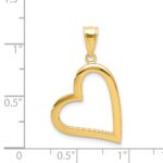 14K Polished Crooked Heart Pendant - Image 3