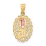 14k Two-tone 15 Our Lady of Guadalupe Pendant - Image 3