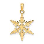 14k Polished Snowflake Charm