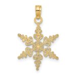 14k Polished Snowflake Charm - Image 4