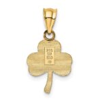 14k 3-Leaf Clover Pendant - Image 3