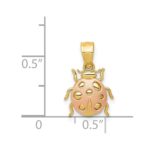 14k Two Tone Ladybug Pendant - Image 3