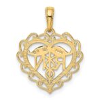 14k RN Registered Nurse Heart Pendant - Image 3