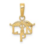 14k LPN Licensed Practical Nurse Symbol Pendant