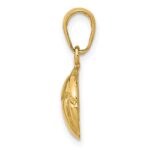 14K Solid Polished Domed Open-Back Volleyball Charm - Image 2