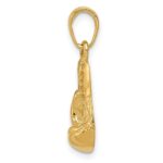 14K Polished Cut-out Boxing Glove Charm - Image 2