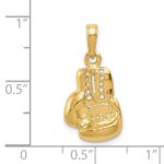 14K Polished Cut-out Boxing Glove Charm - Image 4