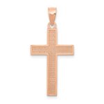 14K Rose Gold Cross Pendant