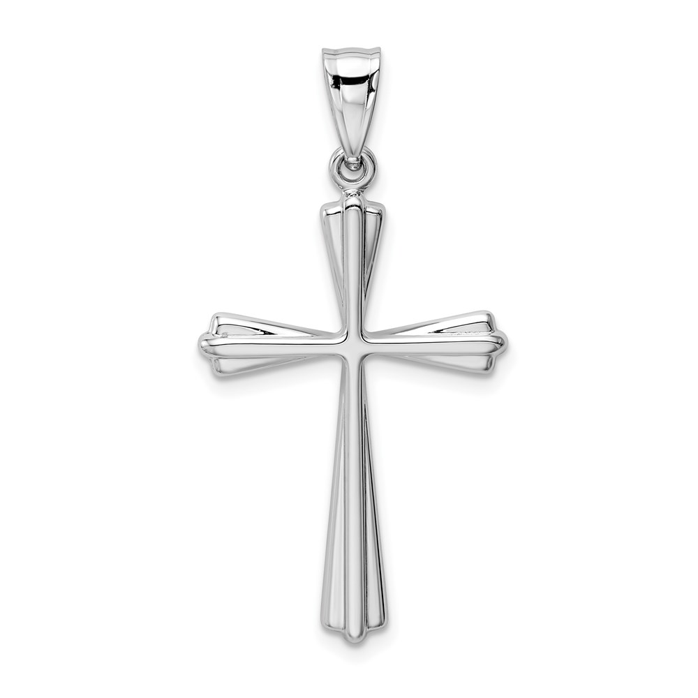 K5033.jpg 14k White Gold Polished Cross Pendant - Image 1