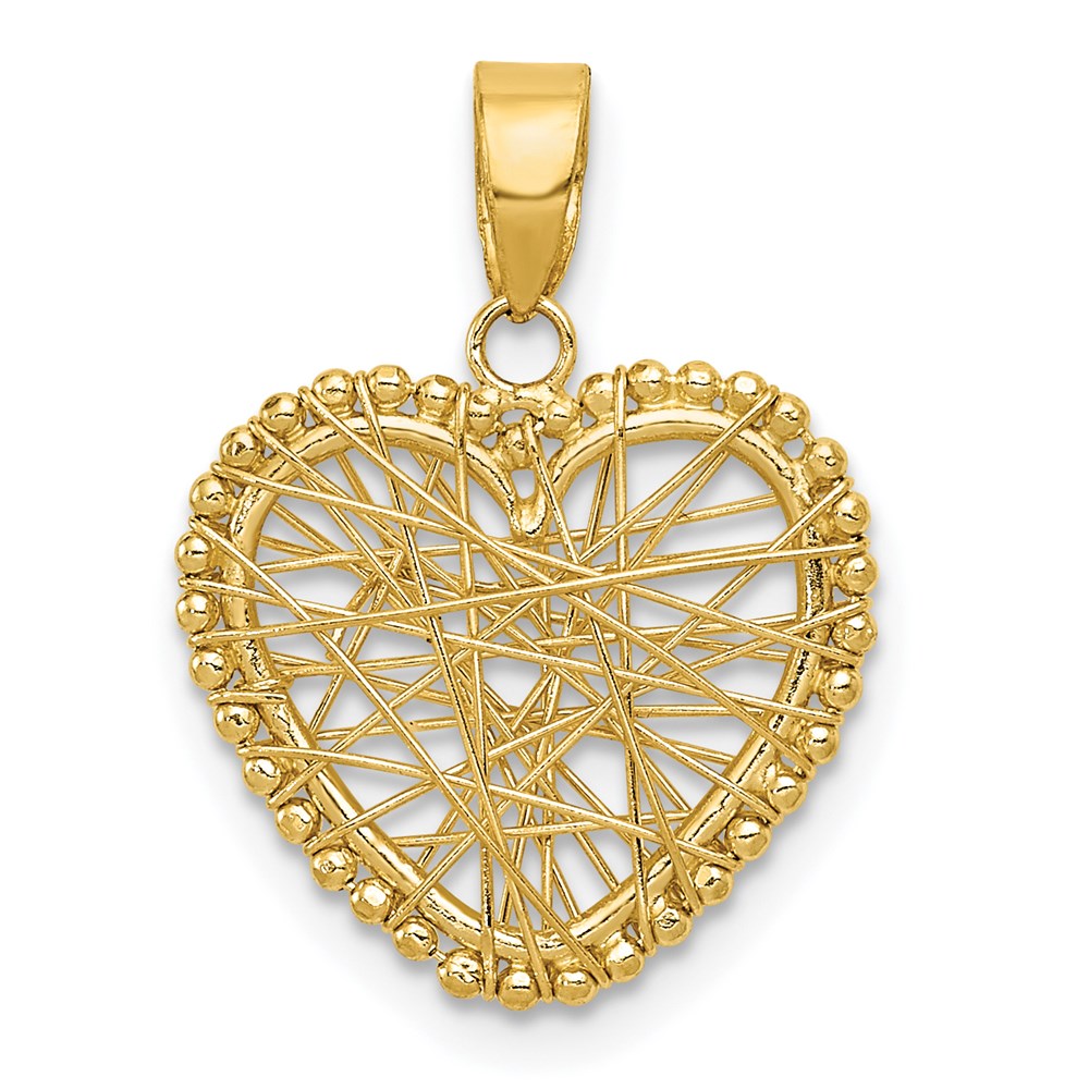 K5172.jpg 14K Polished Open Wire Heart Pendant - Image 1
