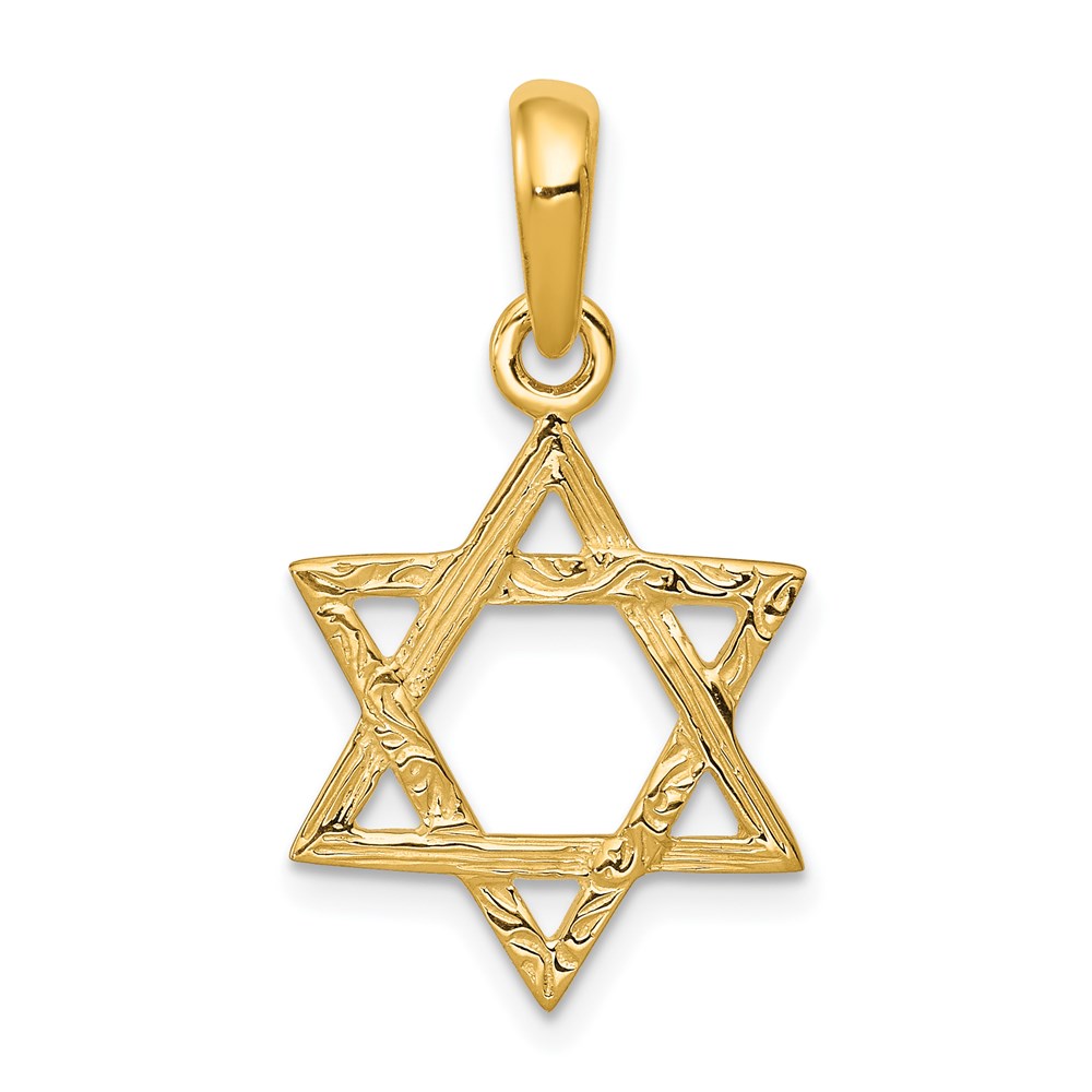 K533.jpg 14K Star of David Pendant - Image 1