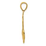 14k Polished Anchor with Textured Rope Pendant - Image 2