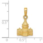 14k 3-D Washington D.C. Capital Building Pendant - Image 3
