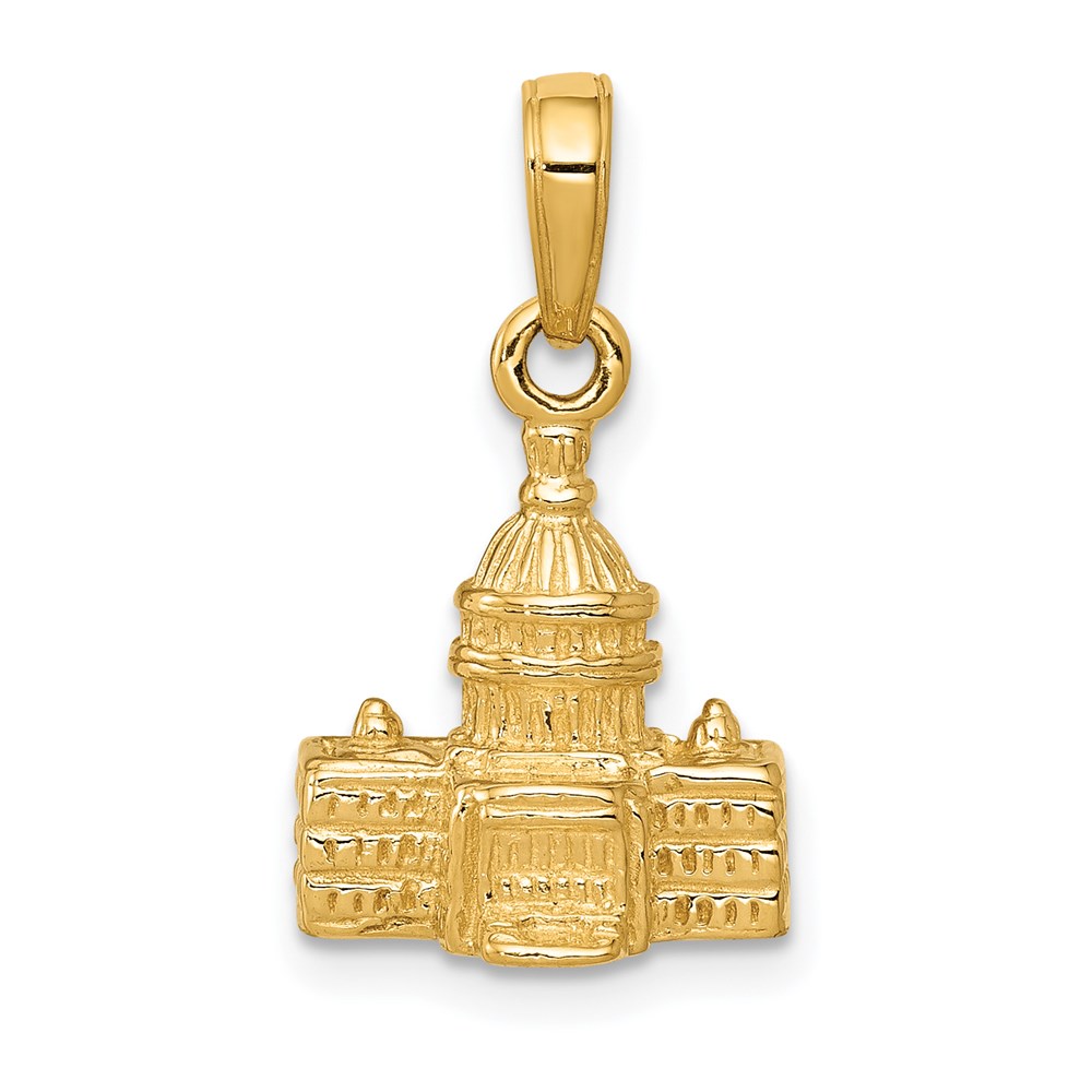 K5400.jpg 14k 3-D Washington D.C. Capital Building Pendant - Image 1