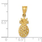 14k Polished 3-D Pineapple Pendant - Image 4