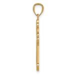 14k Two-tone Polished Budded Cross Pendant - Image 2
