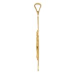 14k Polished Satin and Diamond-cut Crucifix Cross Pendant - Image 2