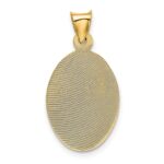 14K with Rose and White Rhodium Diamond-cut Baptism Oval Pendant - Image 3