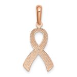 14k Rose Gold Awareness Ribbon Pendant - Image 3