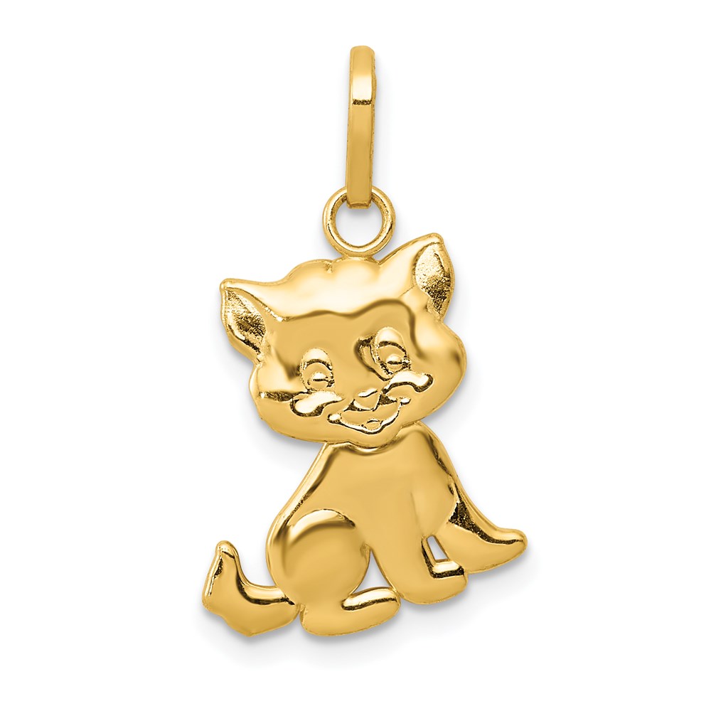 K5818.jpg 14k Polished Moveable Cat Pendant - Image 1