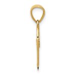 14k 3-CZ Cut-out Heart Pendant - Image 2