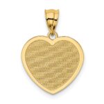 14k Polished TE AMO Heart Pendant - Image 3