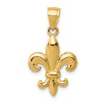 14k Polished Fleur de Lis Pendant