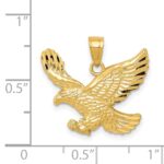 14k Diamond-cut Eagle Pendant - Image 4