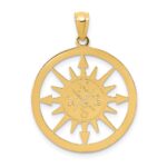 14K Satin / Polished I WOULD BE LOST WITHOUT YOU Compass Pendant - Image 4