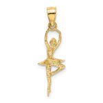 14k Polished Small Ballerina Pendant - Image 3