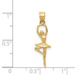 14k Polished Small Ballerina Pendant - Image 4