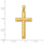 14k Diamond-cut Latin Cross Pendant - Image 4