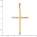 14k Large Polished Tube Cross Pendant - Image 4