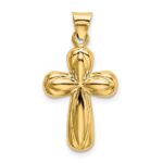 14k Polished Stamping Cross Pendant - Image 3