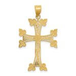 14k Diamond-cut Fancy Cross Pendant - Image 4